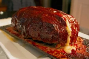 bacon wrapped smoked meatloaf 11